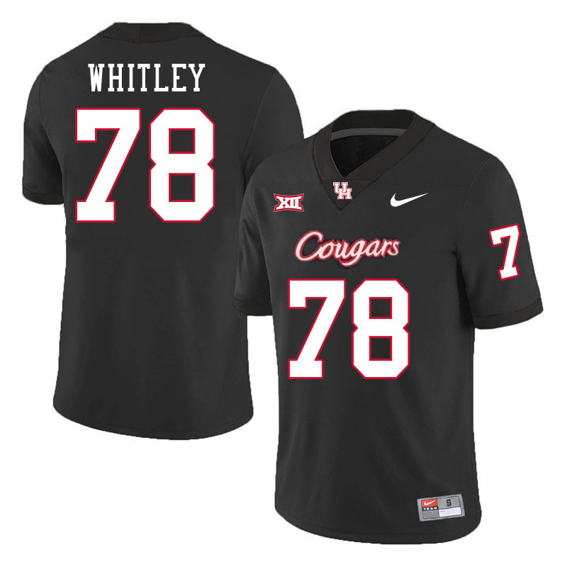 Wilson Whitley Houston Jersey,Houston Cougars #78 Wilson Whitley Jersey Youth College Uniforms-Black